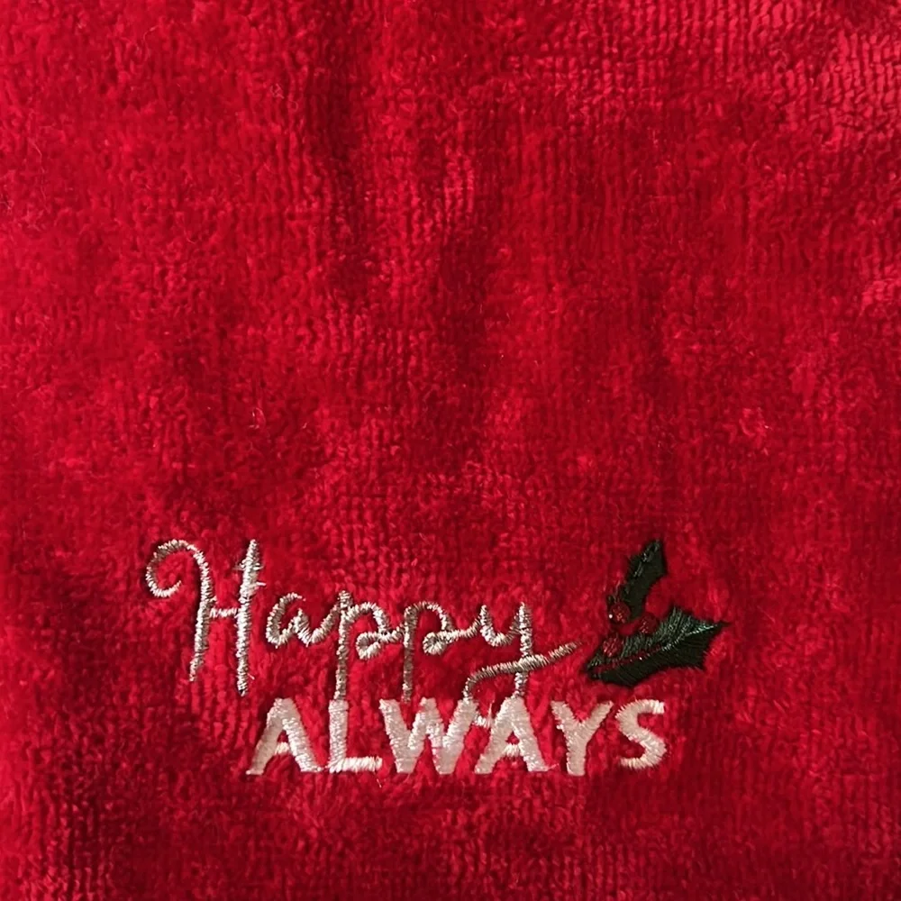 Red bath hand towels
